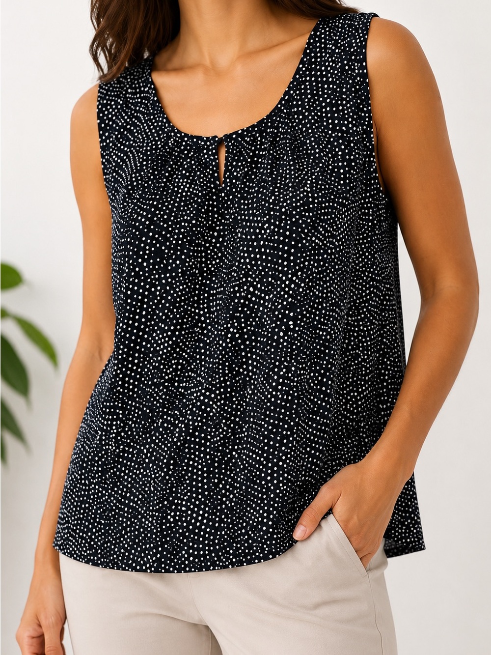 Vero Moda - Polka Dot Sleeveless Top